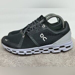 On Clouds Women's Cloudstratus Running Shoes Black/Lilac, Size 8.5